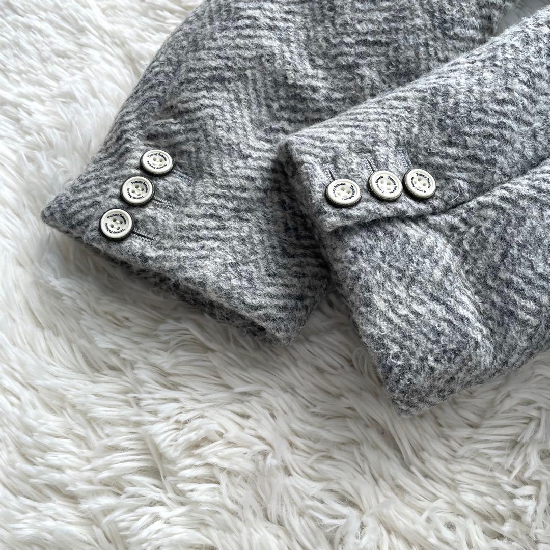 極美品✨トミーバハマ　テーラードジャケット　肉厚ダウン　ヘリンボーン　裏地　XL