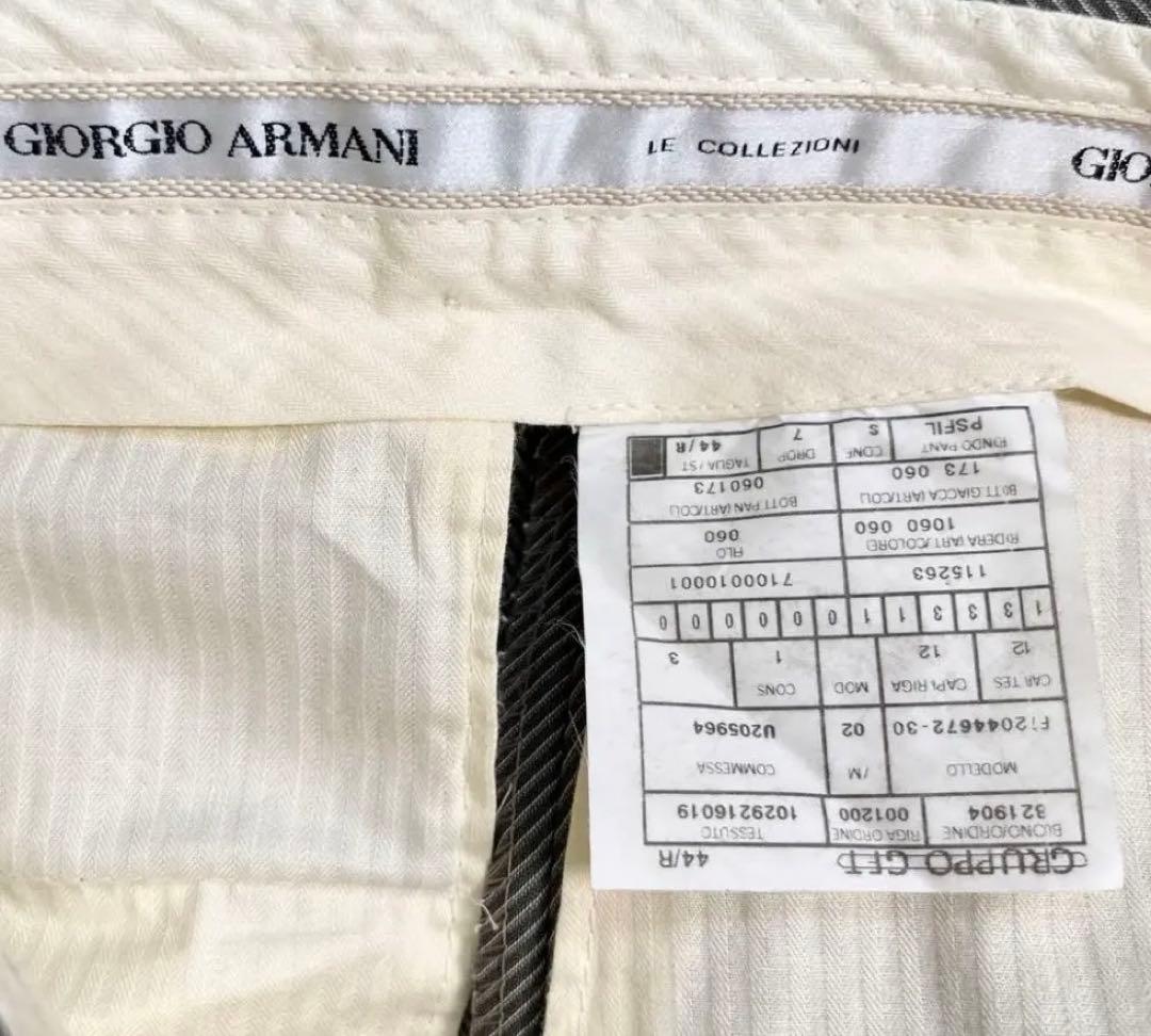 giorgio armani ダークグレー スラックス 2タック
