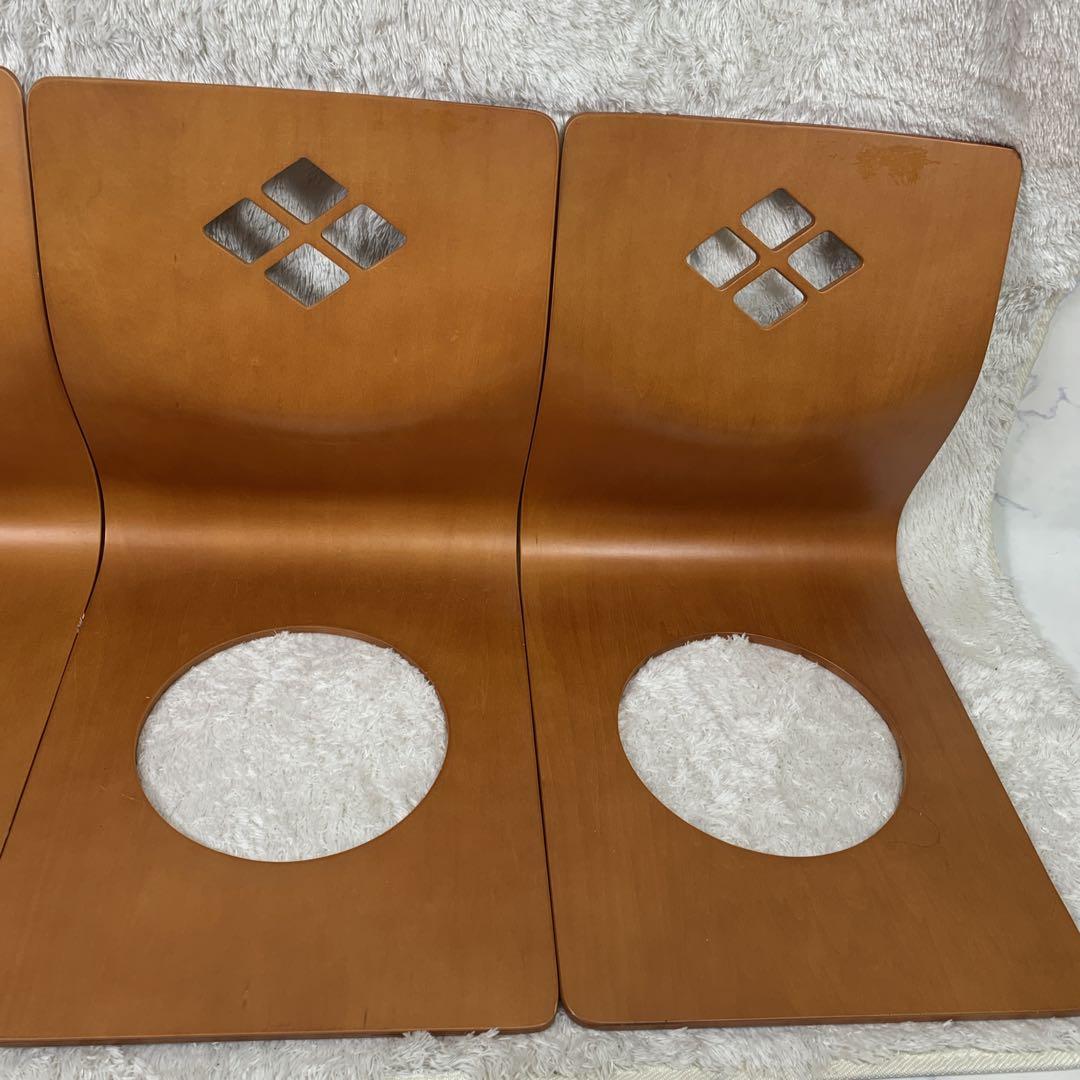 【美品】木製座椅子4脚セット　曲げ木 座敷椅子　チェア