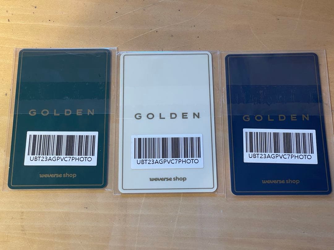 匿名配送　ジョングク GOLDEN Weverse 特典 PVCトレカ セット