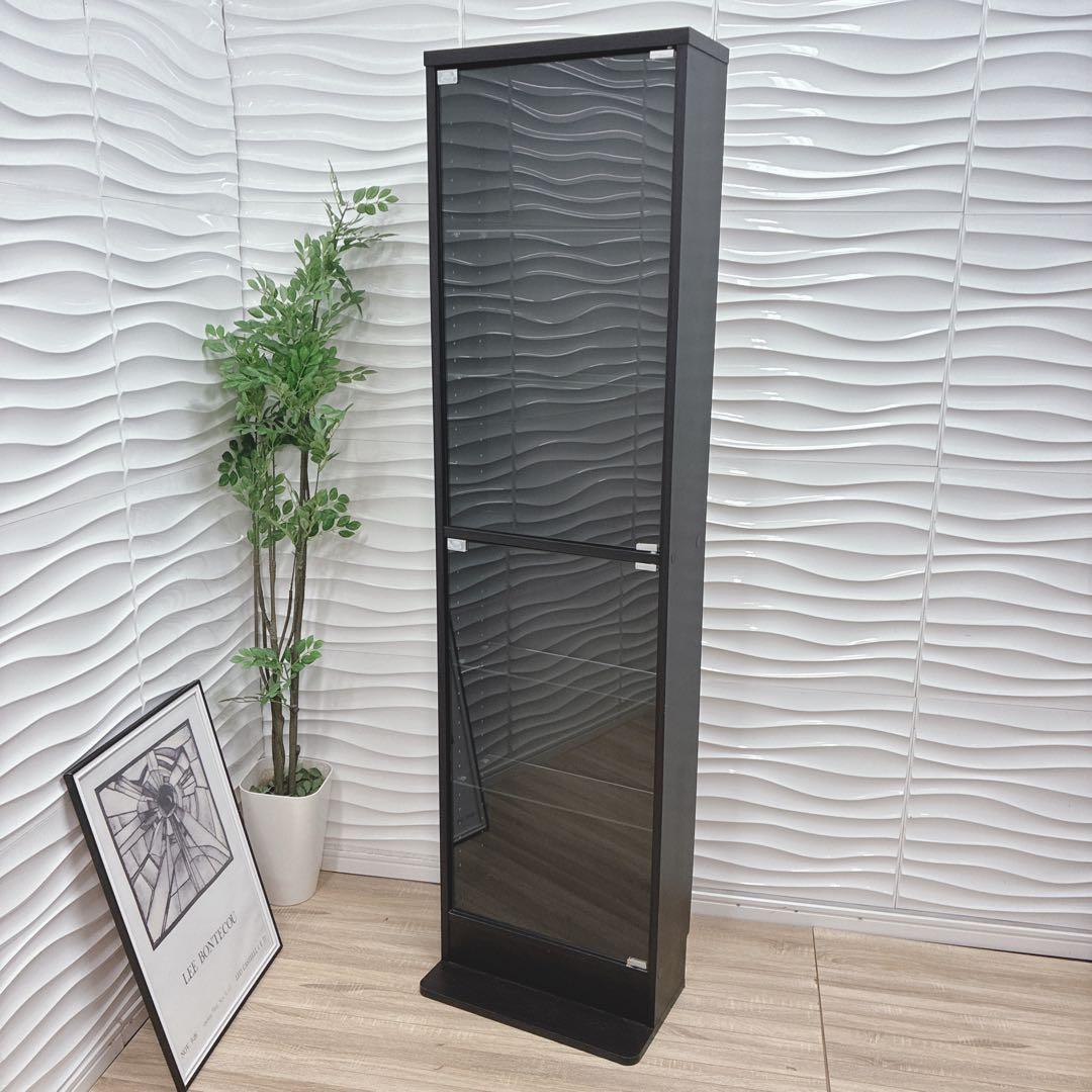 ⑤大阪府 神戸市 配達料無料！◇不二貿易◇ガラスコレクションケース◇ハイタイプ