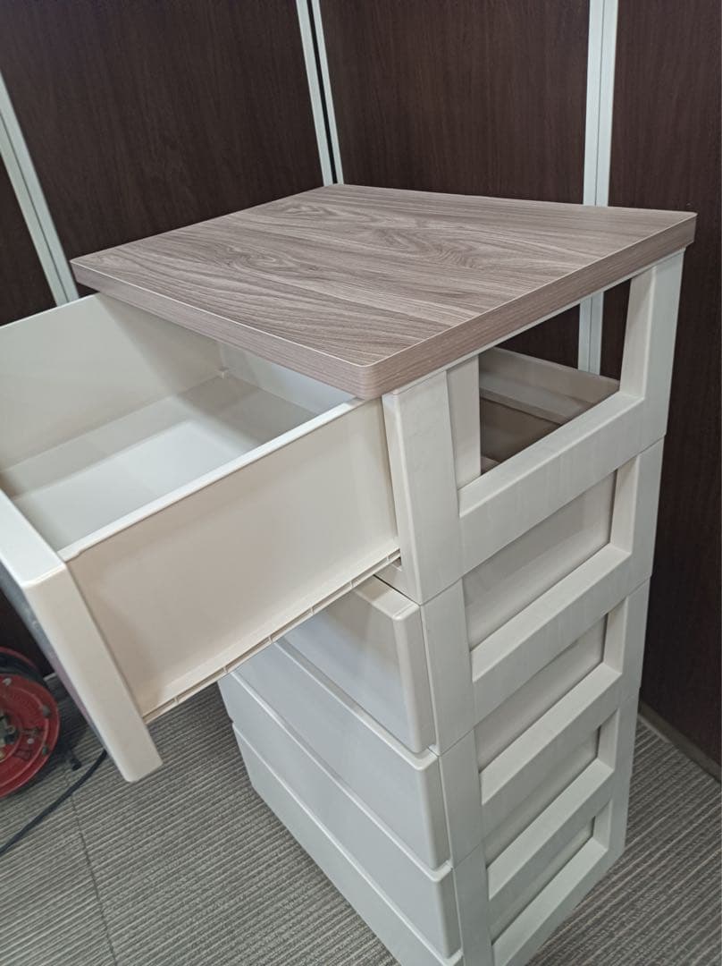 [八5239] 5段衣装ケース　プラケース