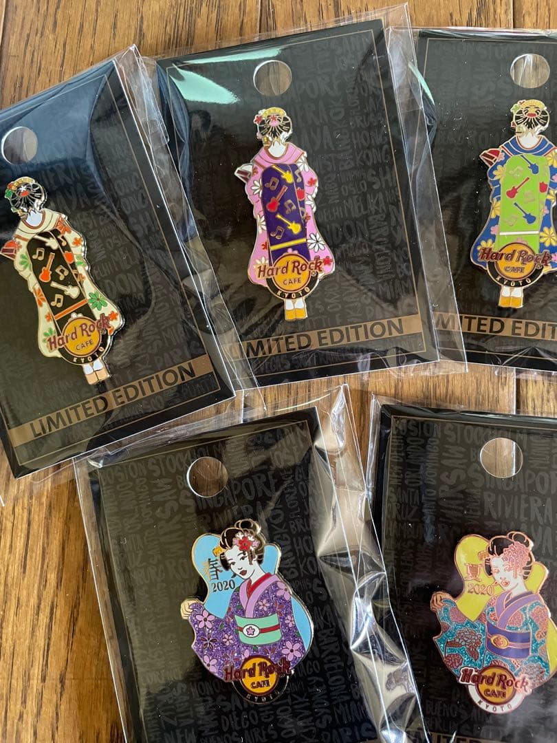 kkc　ハードロックカフェ　舞妓　着物　ピンバッジ　京都店限定　８個セット