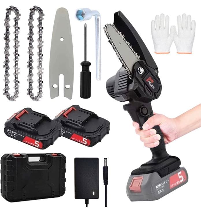 チェーンソー 充電式チェーンソー21V大容量バッテリー2個搭載マキタバッテリ対応