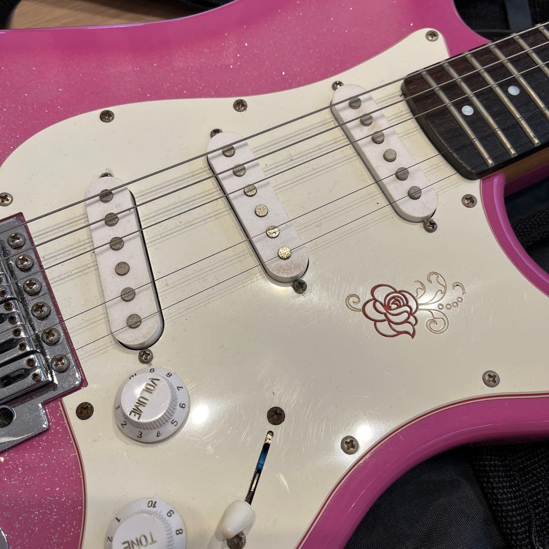 gypsy roseエレキギター/ピンクラメ/初心者向け