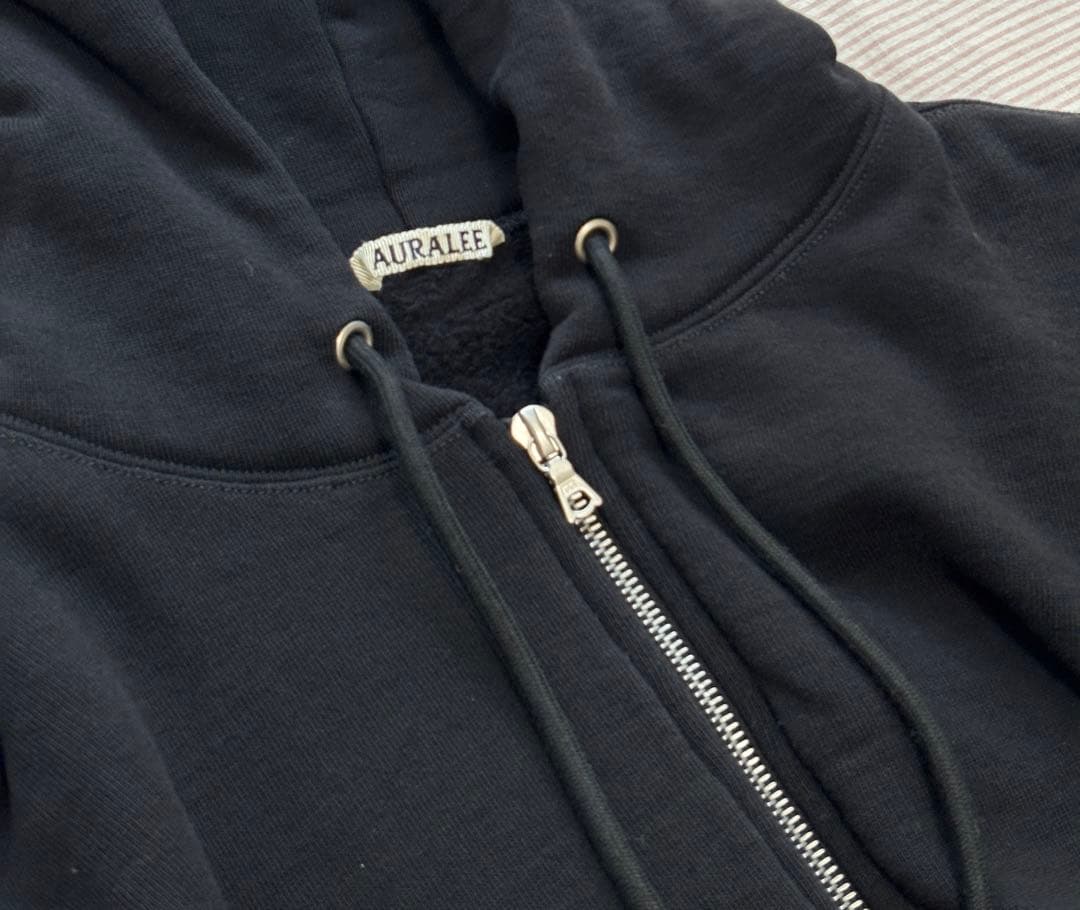 トップス AURALEE SMOOTH SOFT BD SWEAT ZIP PARKA