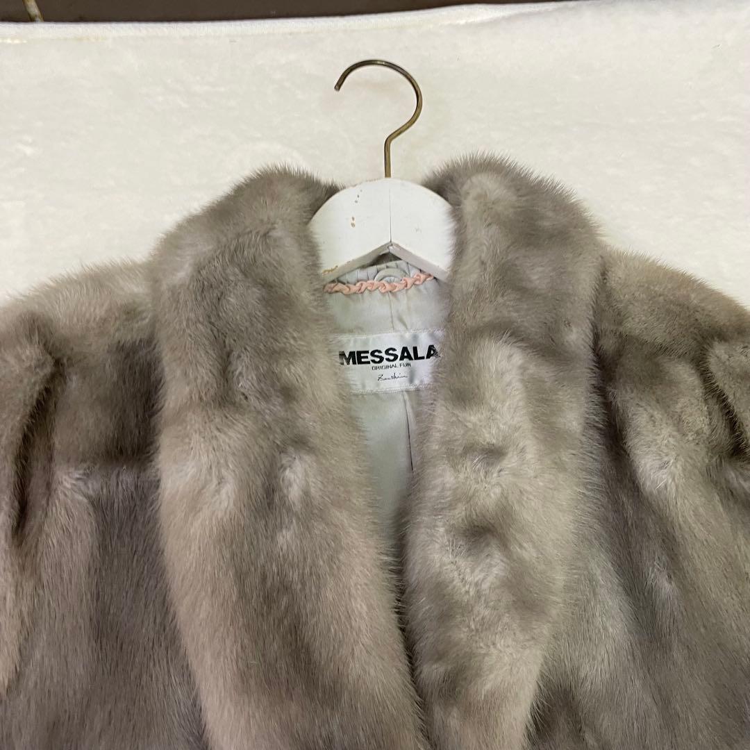 美品　SAGA MINK MESSALA グレー毛皮コート　本毛皮　最高級