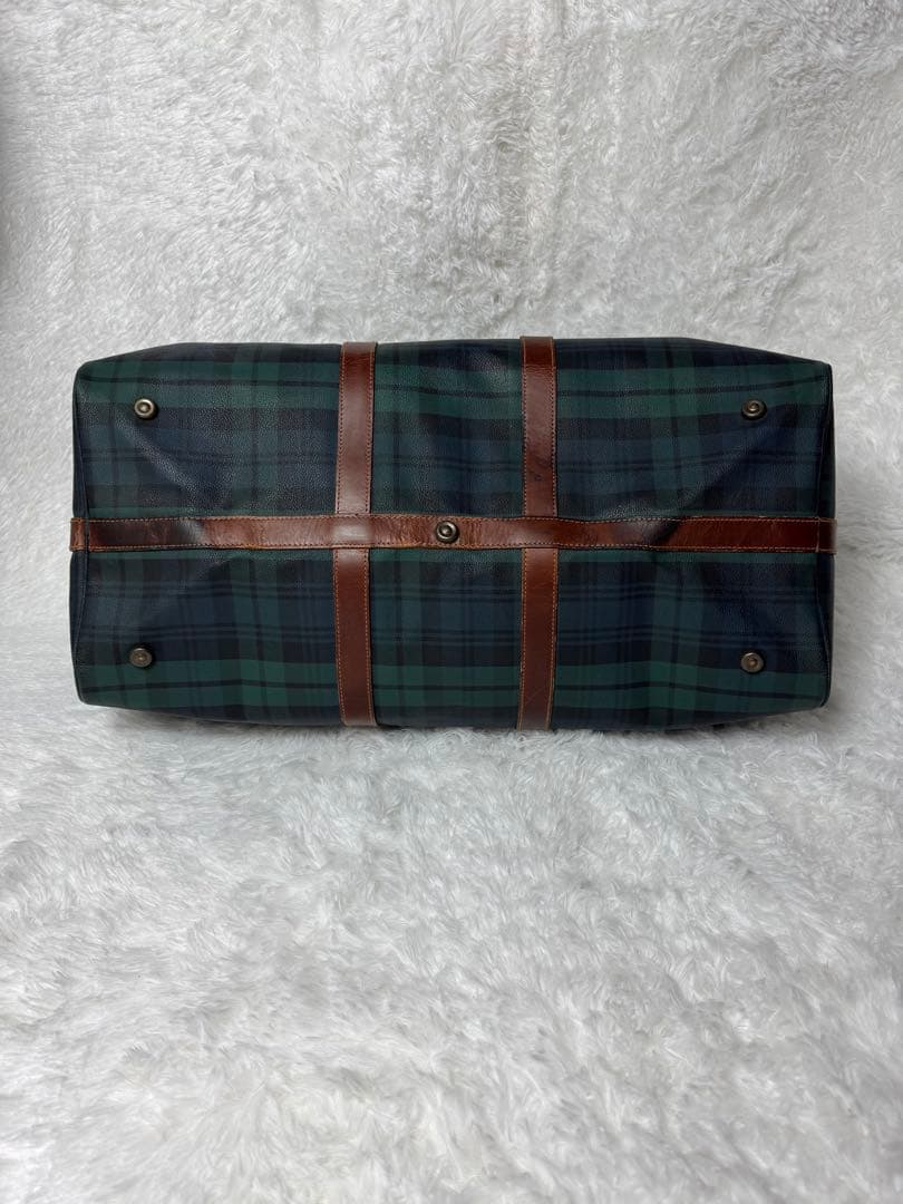 aky Polo Ralph Lauren チェック柄ボストンバッグ
