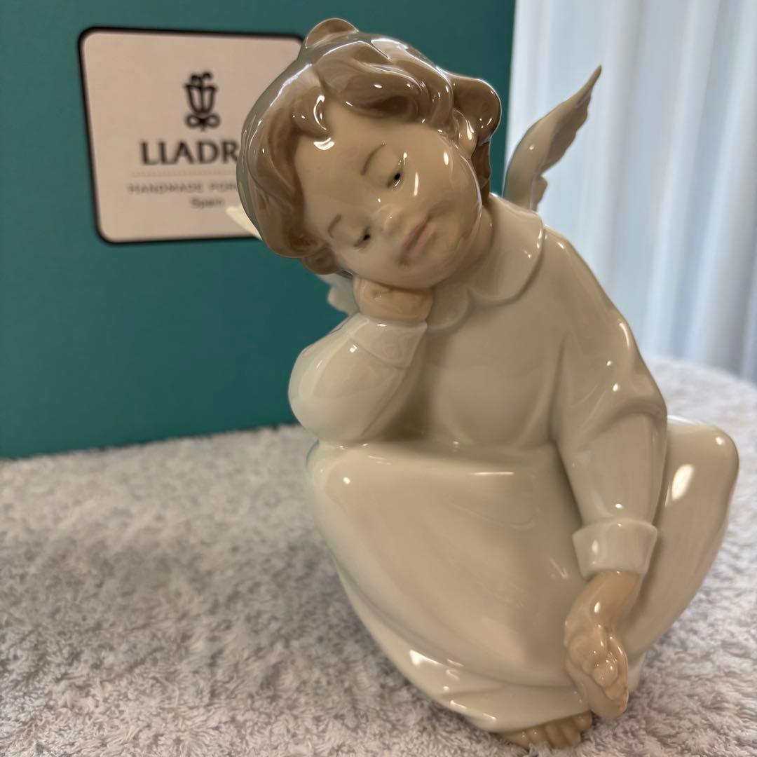 【新品・箱付き】リヤドロ 天使の考えごと（なんとかなるよ）