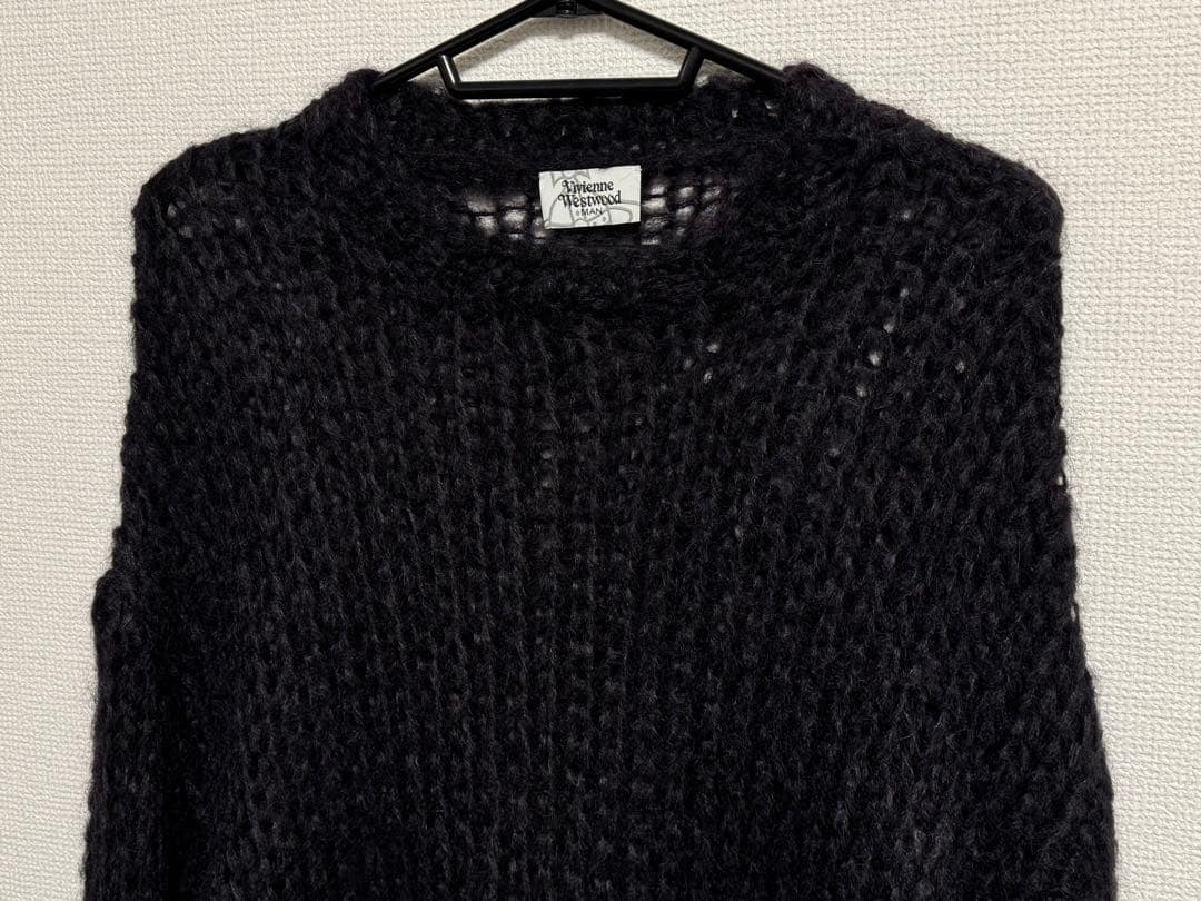【Vivienne Westwood】モヘア バイカラー ニット セーター