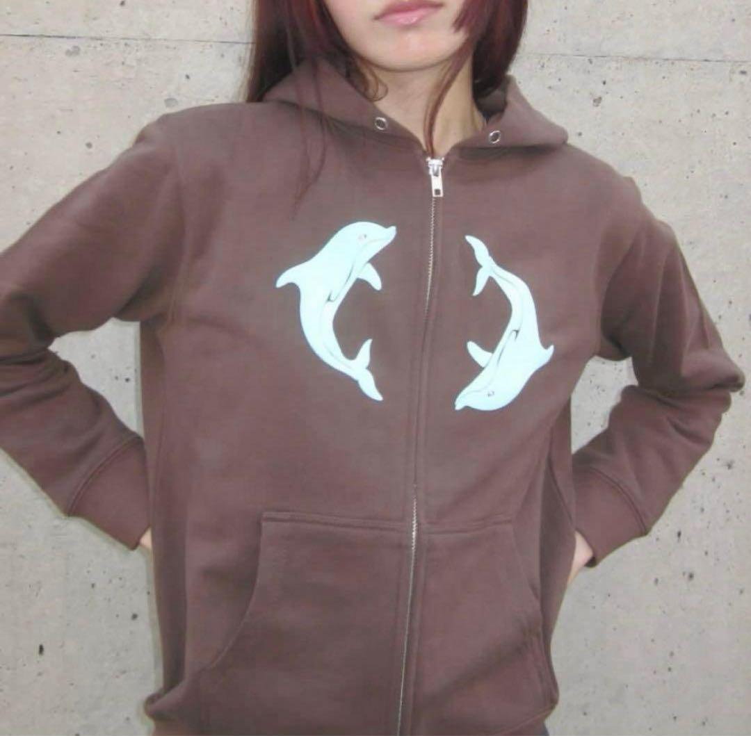トップス shury labyrins Two Dolphins Zip Hoodie