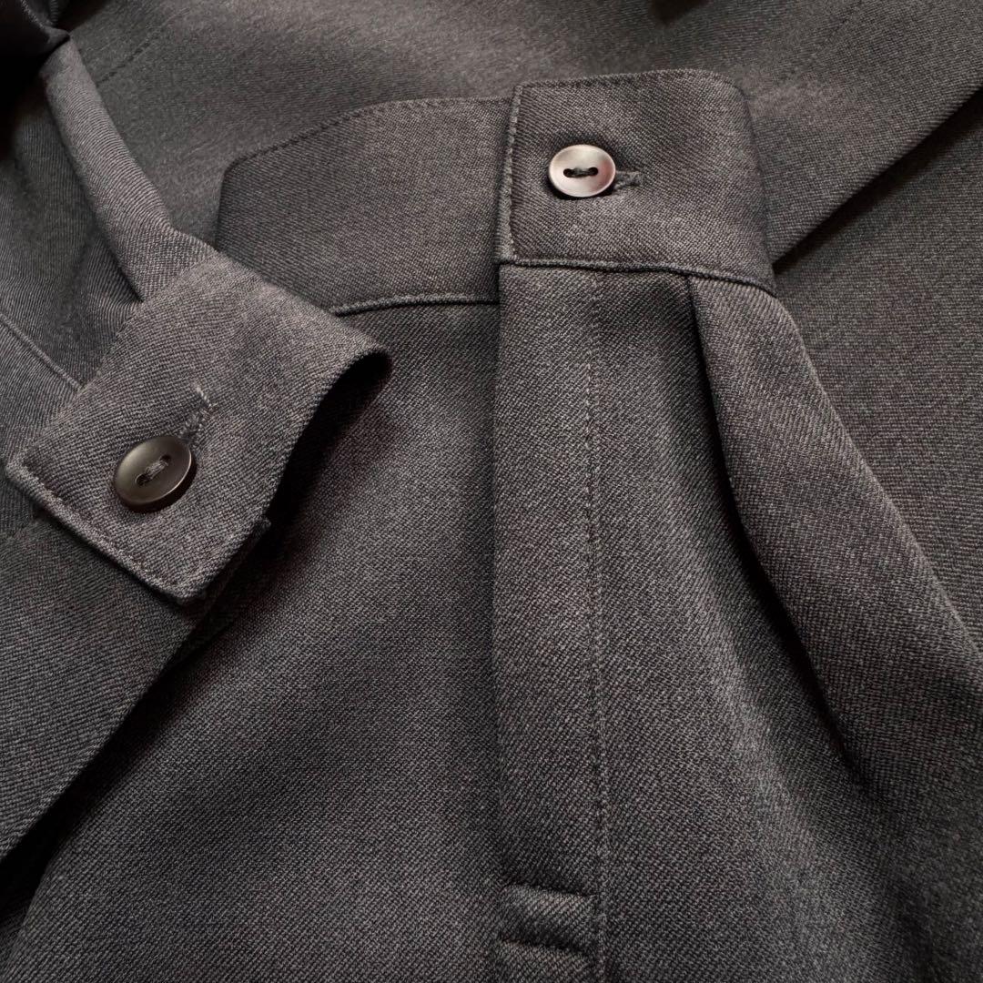 新品！アーバンリサーチ ドアーズ サイドプリーツ 切替ワンピース M チャコール