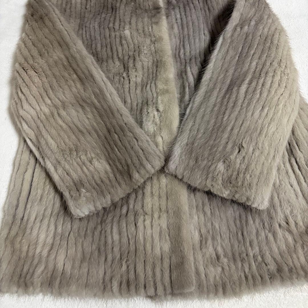 サガミンク リアルファー ミンクコート 毛皮 ホワイト 11 大きいサイズ