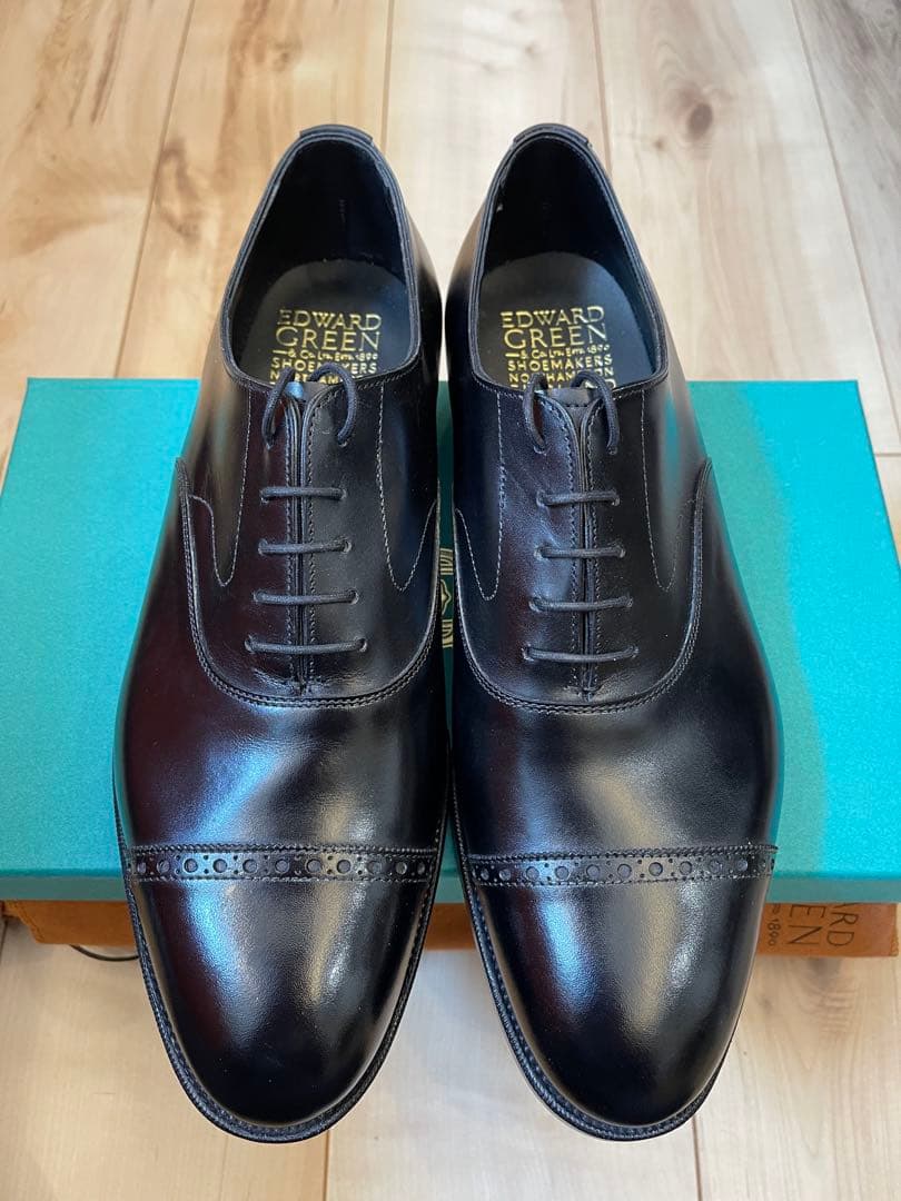 英国製新品エドワードグリーン最高級ライン 黒色バークレイ202ラスト UK8.5