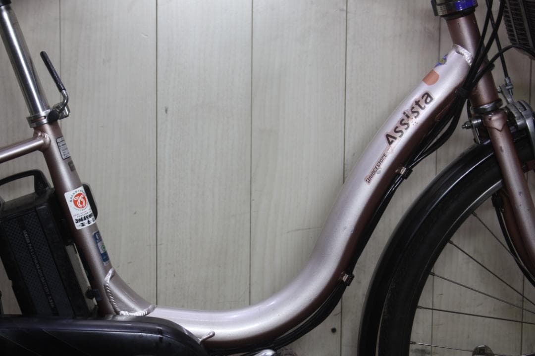 s*4様 電動アシスト自転車 シルバー 前バスケット付き