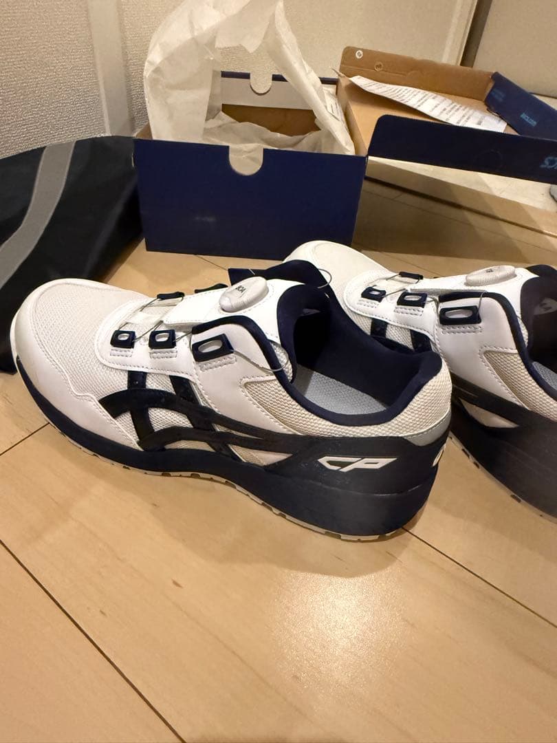 asics BOA スニーカー ホワイト/ネイビー