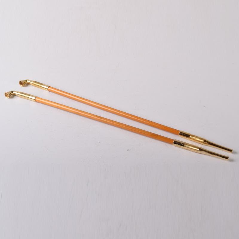 金工師　木村清斎作　而妙斎好　煙管　一對　共布共箱　C　7787