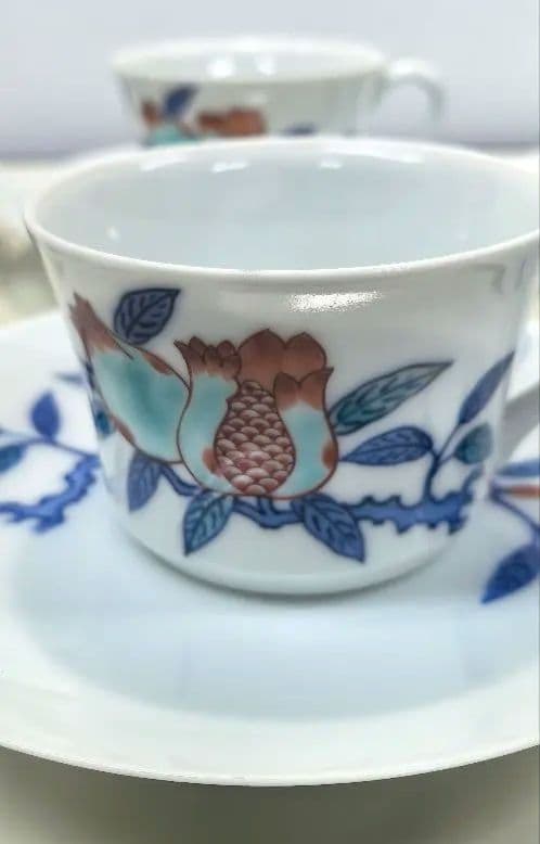 今右衛門錦柘榴絵紅茶椀　6客セット