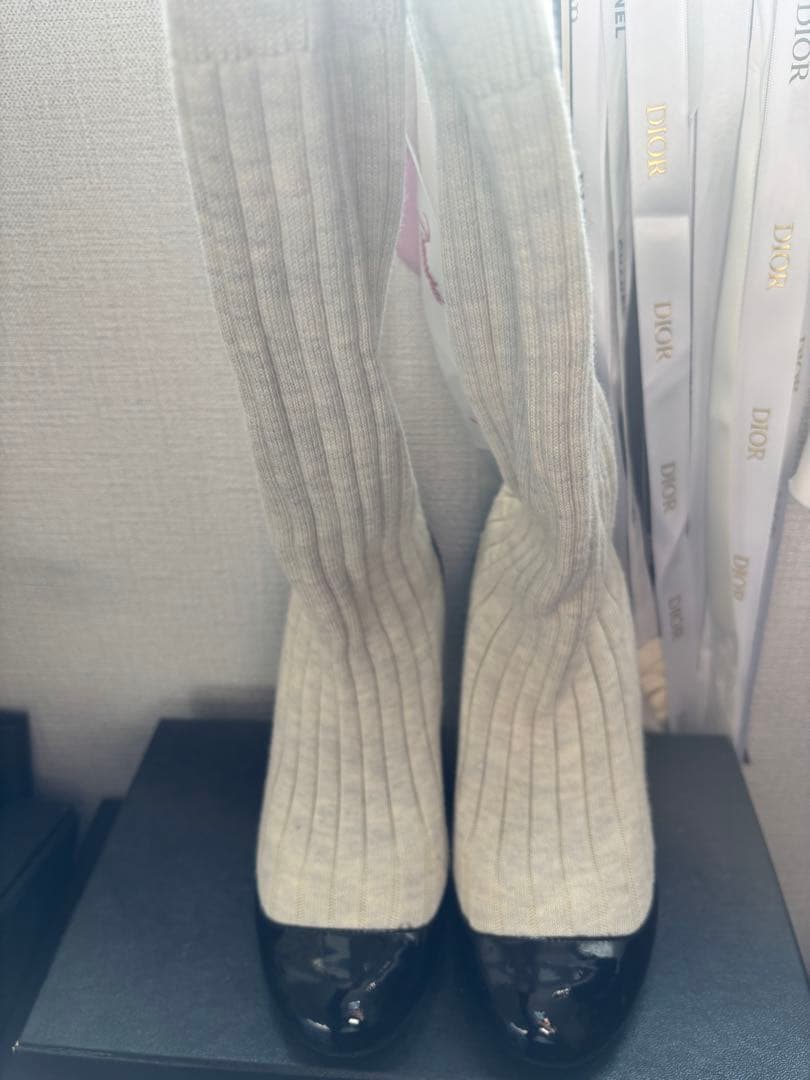 CHANEL ニット ソックスブーティ