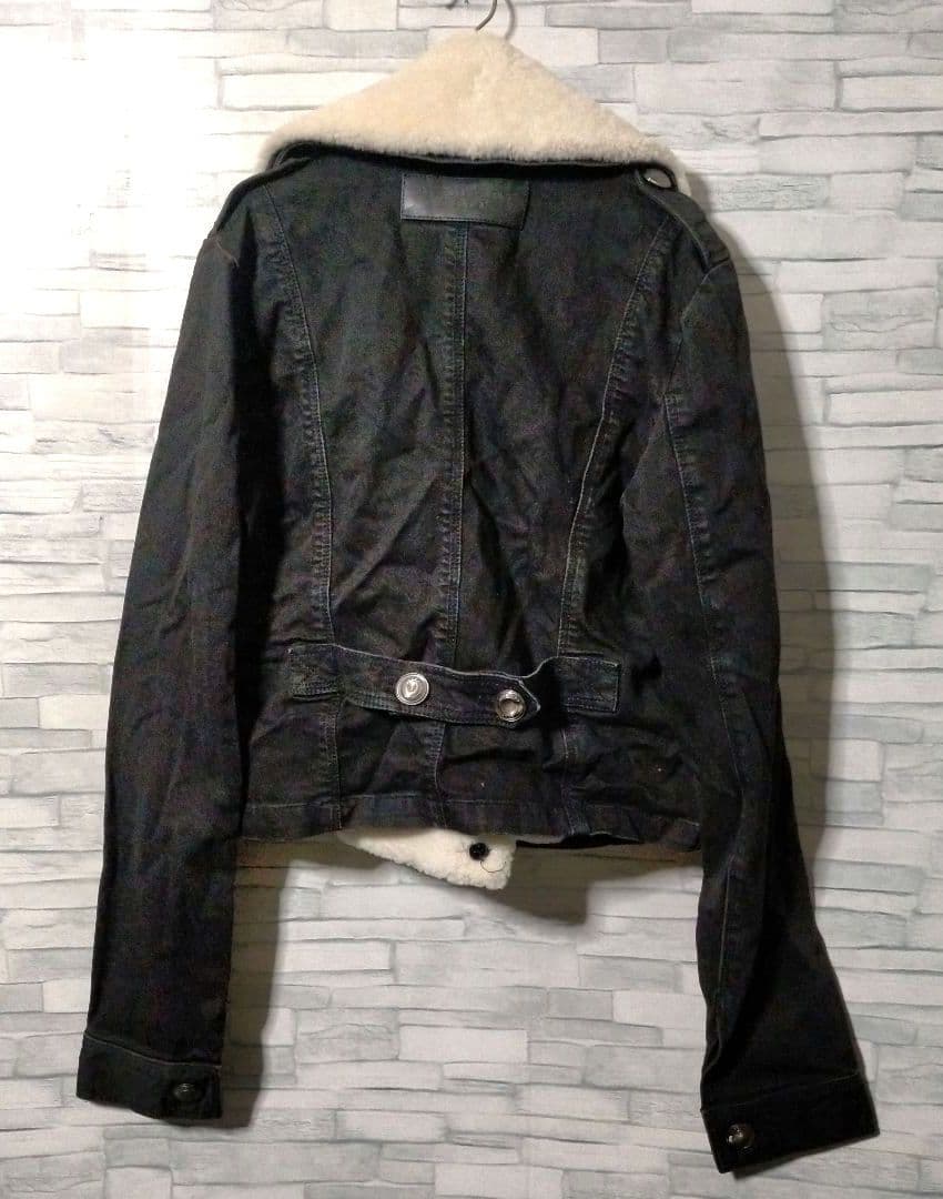 Anakies バーバリー　ファー襟付ショートブルゾンデニムジャケット