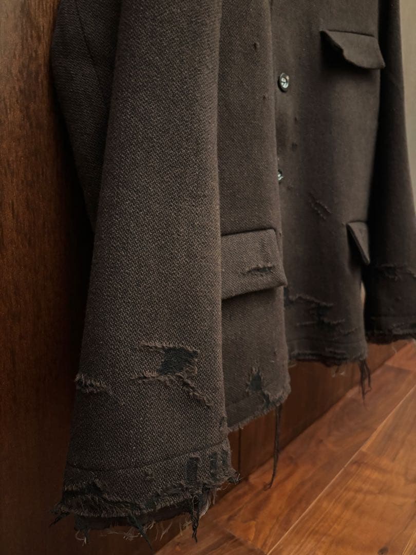 ジャケット・アウター ANCELLM TWEED CRASH JACKET BROWN