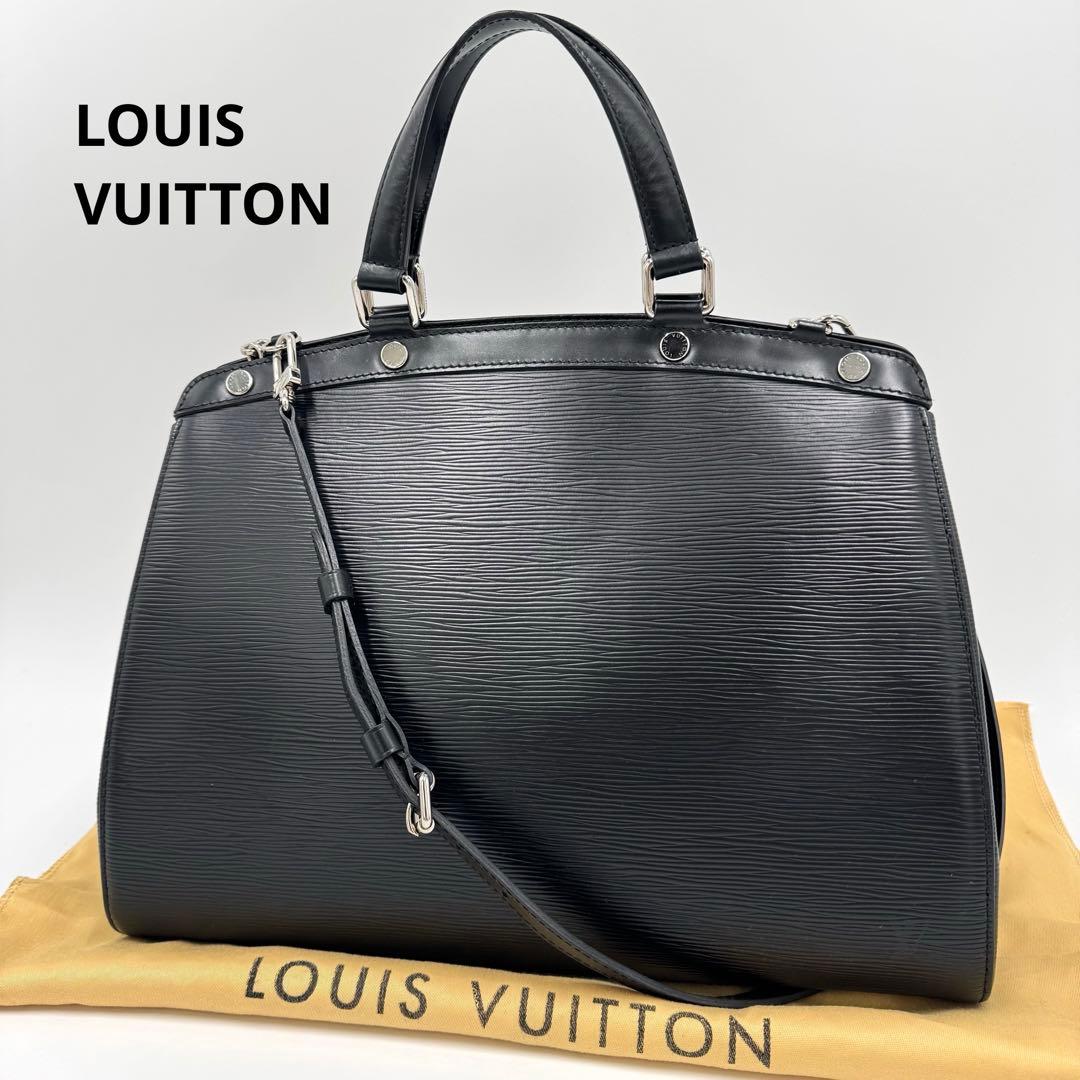 ルイ ヴィトン エピ ブレアGM レザー ハンドバッグ ショルダーバッグ 黒