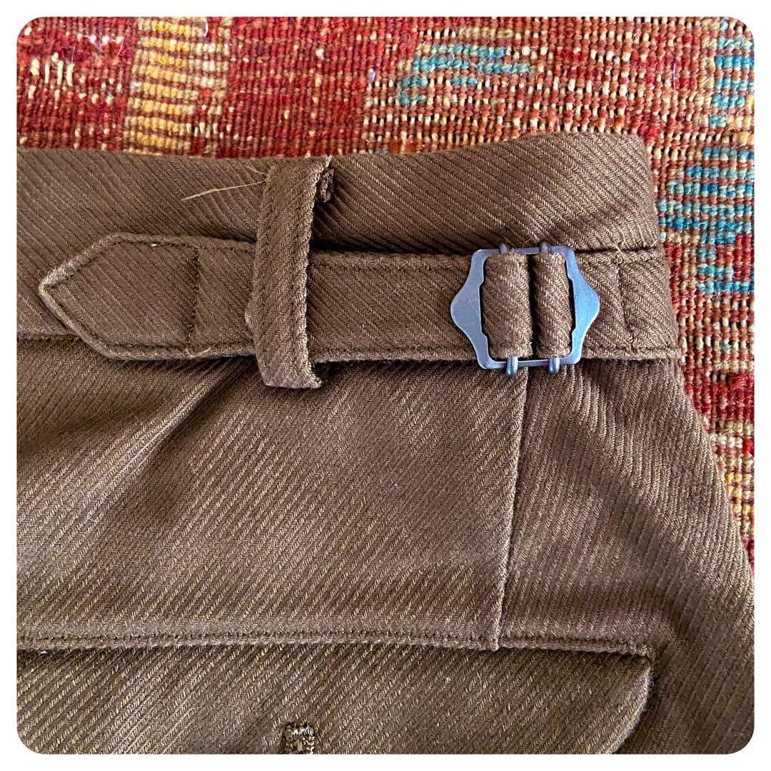 ブラームス broken cloth curve front slacks