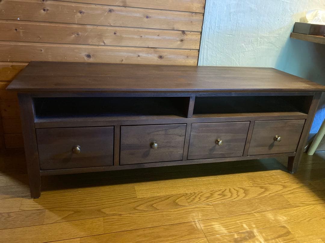 ダークブラウン 木製 テレビ台 引き出し