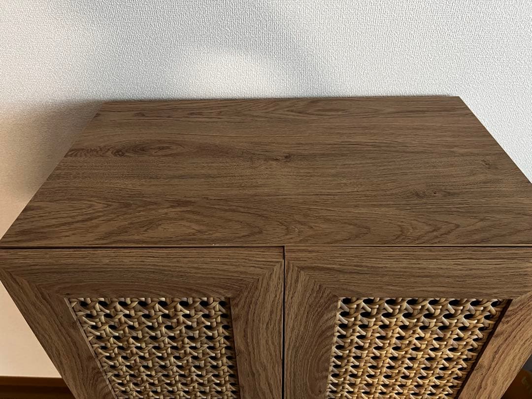 LOWYA ロウヤ　ラタン調　ハイチェストキャビネット　棚　ハイキャビネット