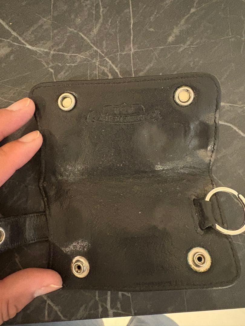 CHROME HEARTS ブラックレザーキーケース
