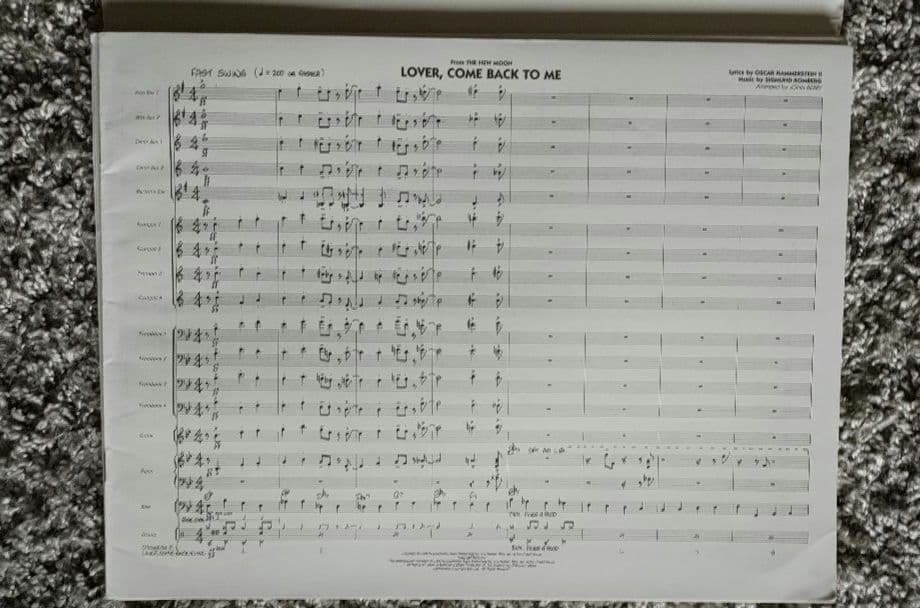 ビッグバンド譜面：Lover, Come Back to Me