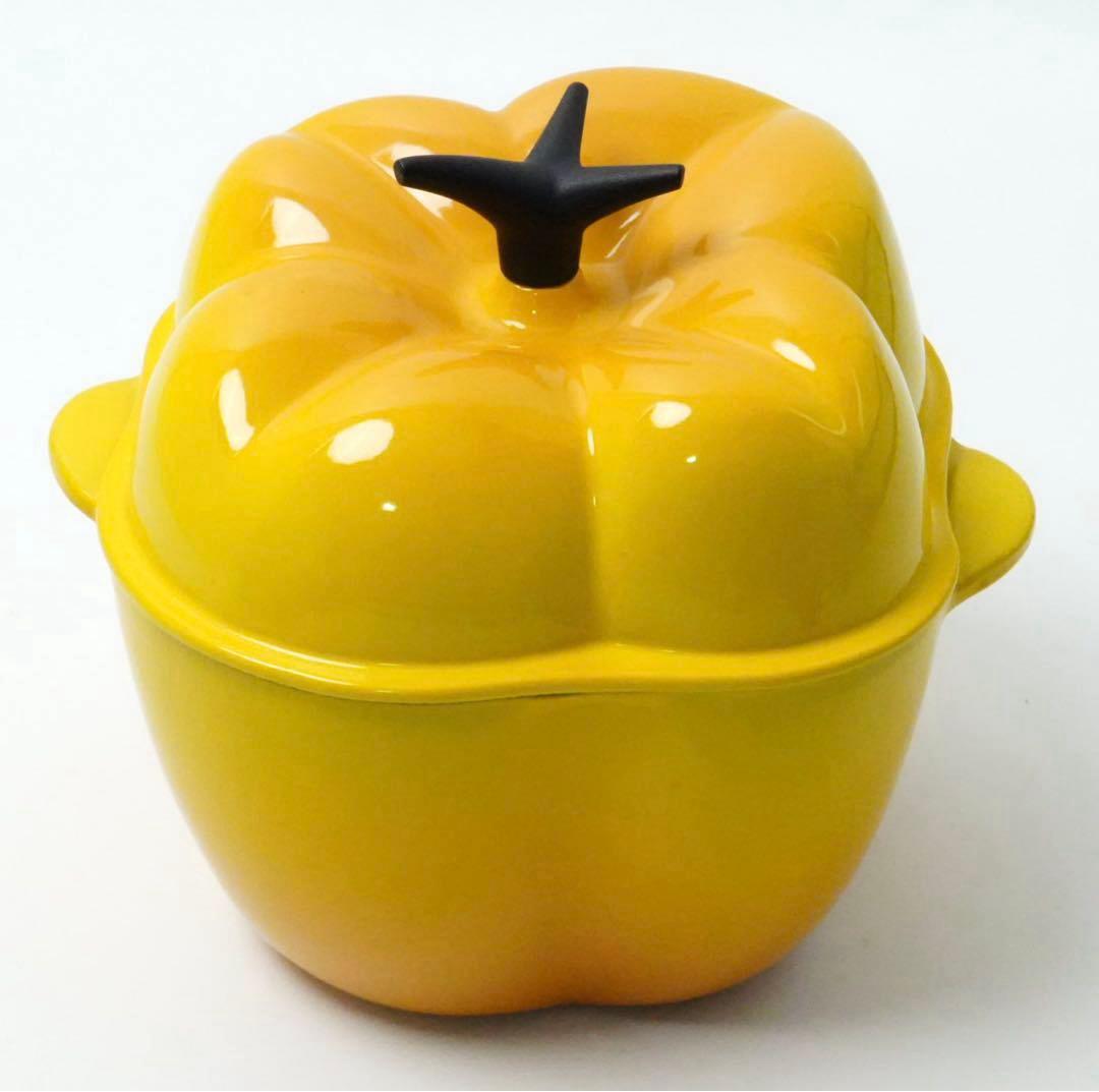 【極美品】LE CREUSET　ピーマンココット　ディジョンイエロー　18cm