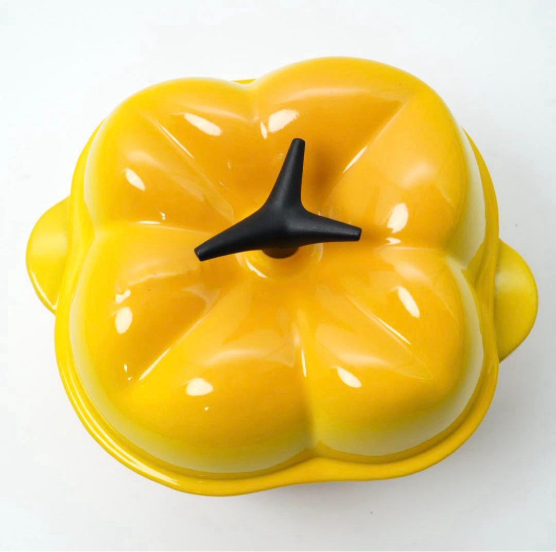 【極美品】LE CREUSET　ピーマンココット　ディジョンイエロー　18cm