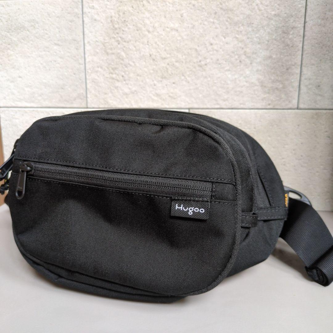 【美品】ハグー Hugoo ヒップシート 抱っこ紐 スリング ブラック 黒