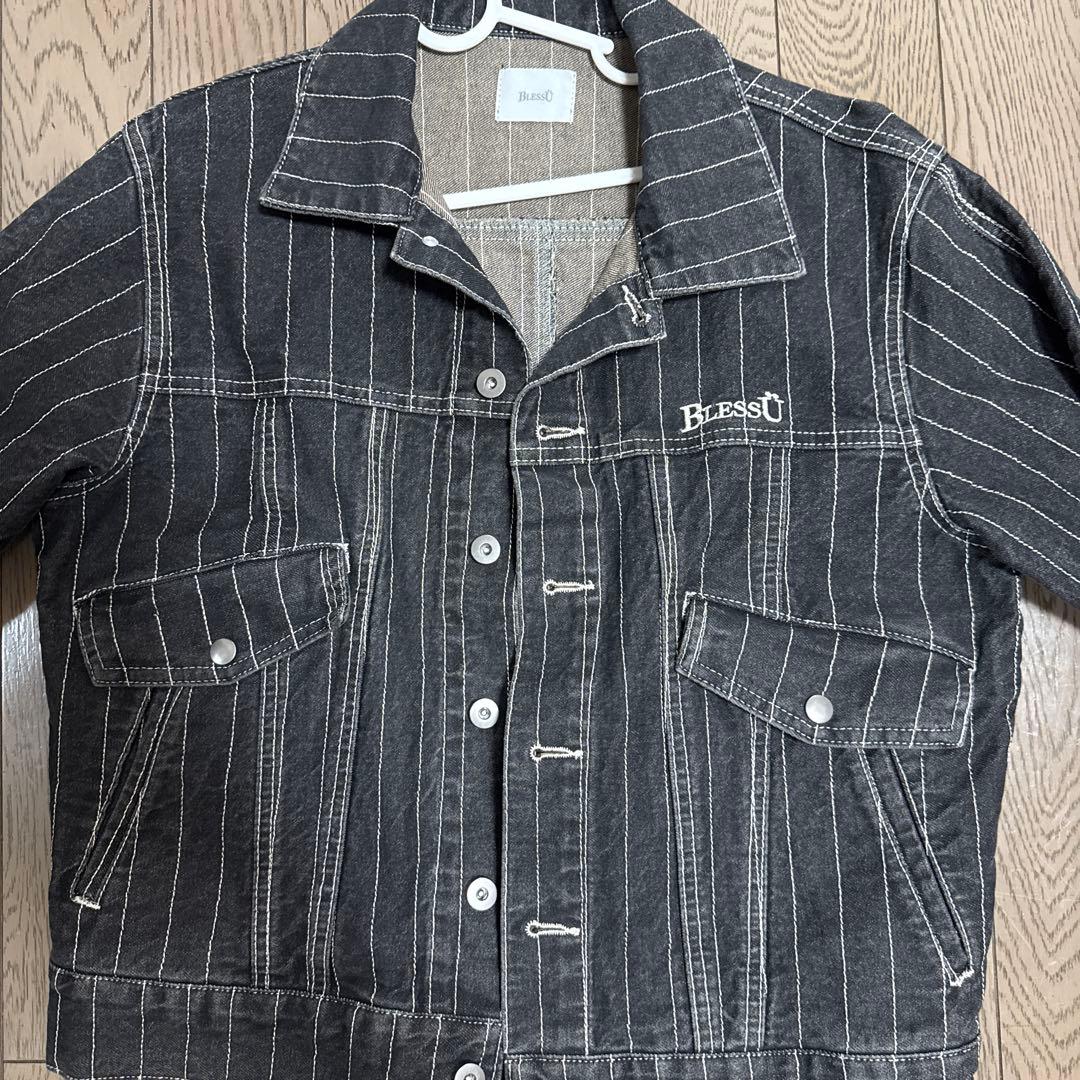 BlessU ストライプデニムジャケット Sサイズ