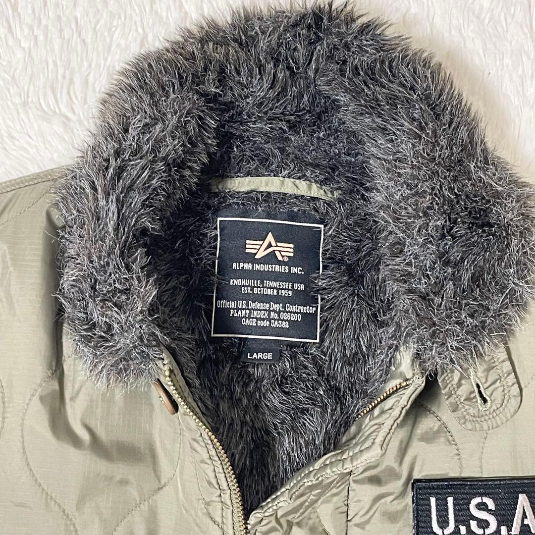 美品✨アルファインダストリーズ ミリタリージャケット キルティングジャケット