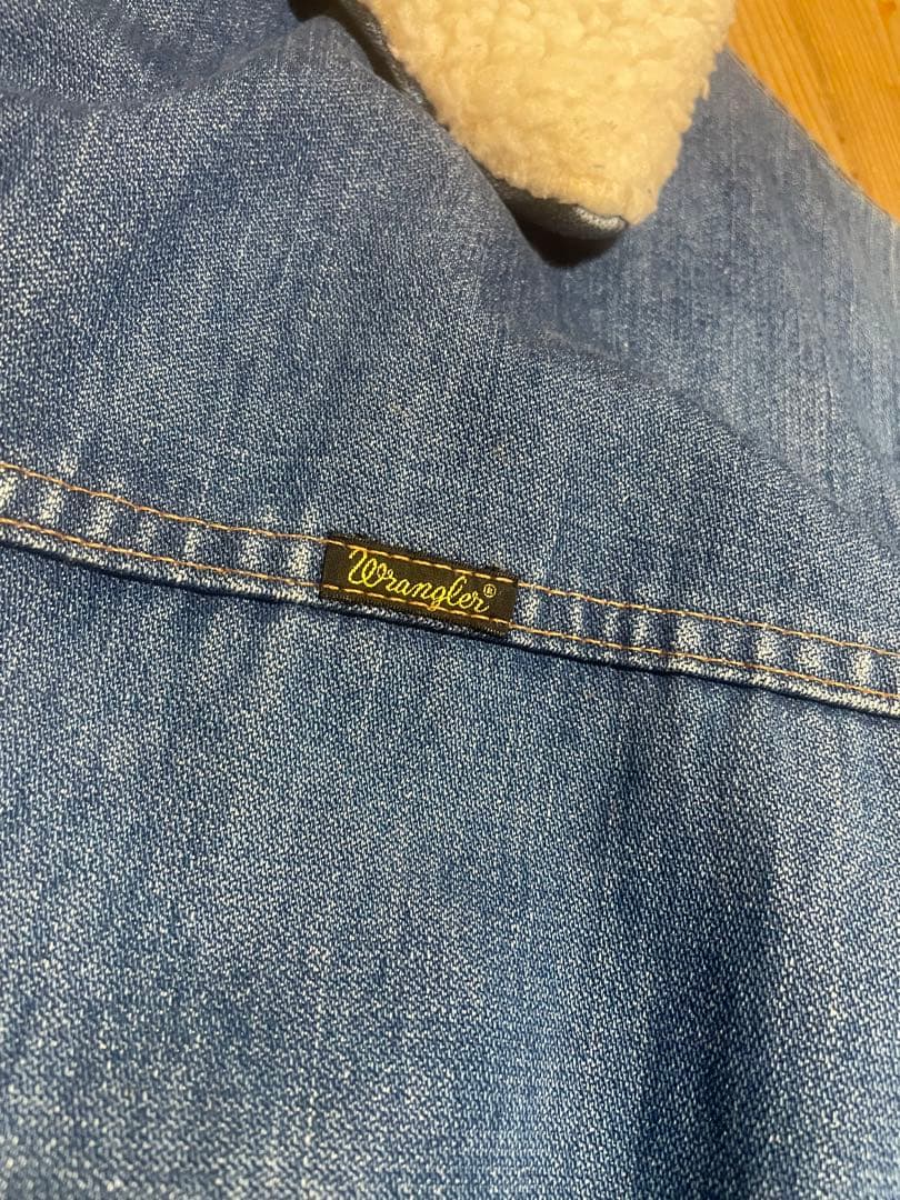 Wrangler ボア襟 デニムジャケット ランチコート USA製 ラングラー