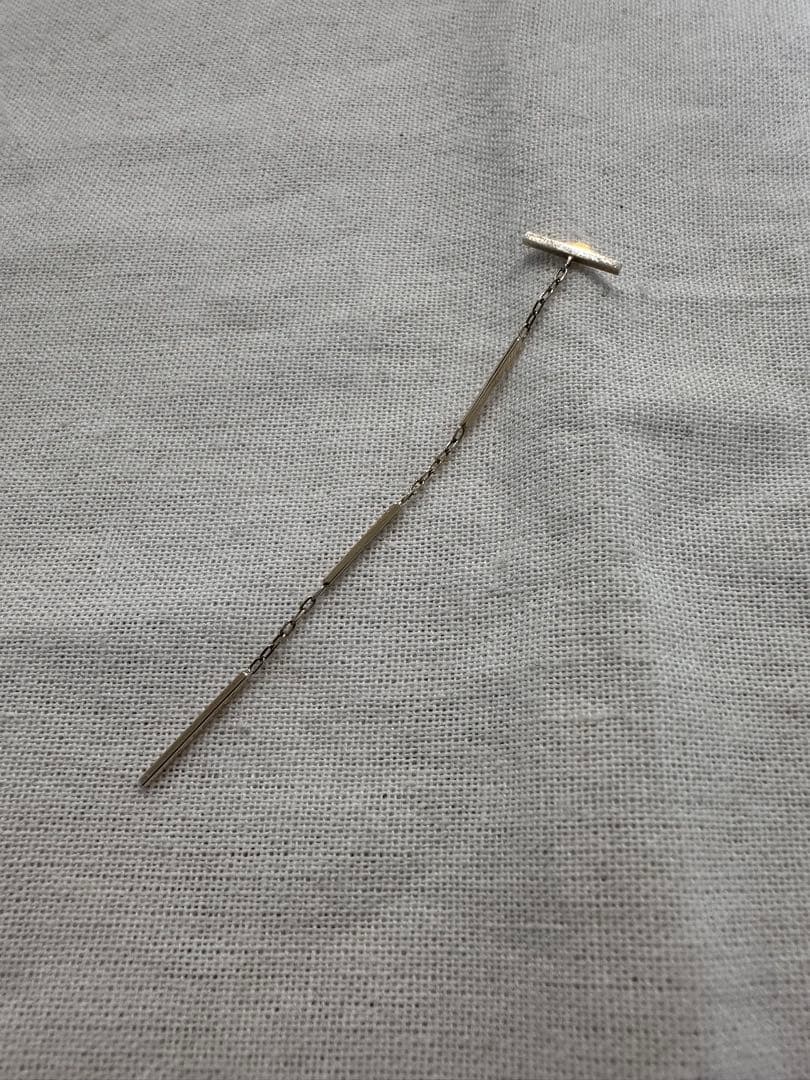 hirotakaヒロタカ　トグルチェーン ピアス　片耳　K10YG 3連