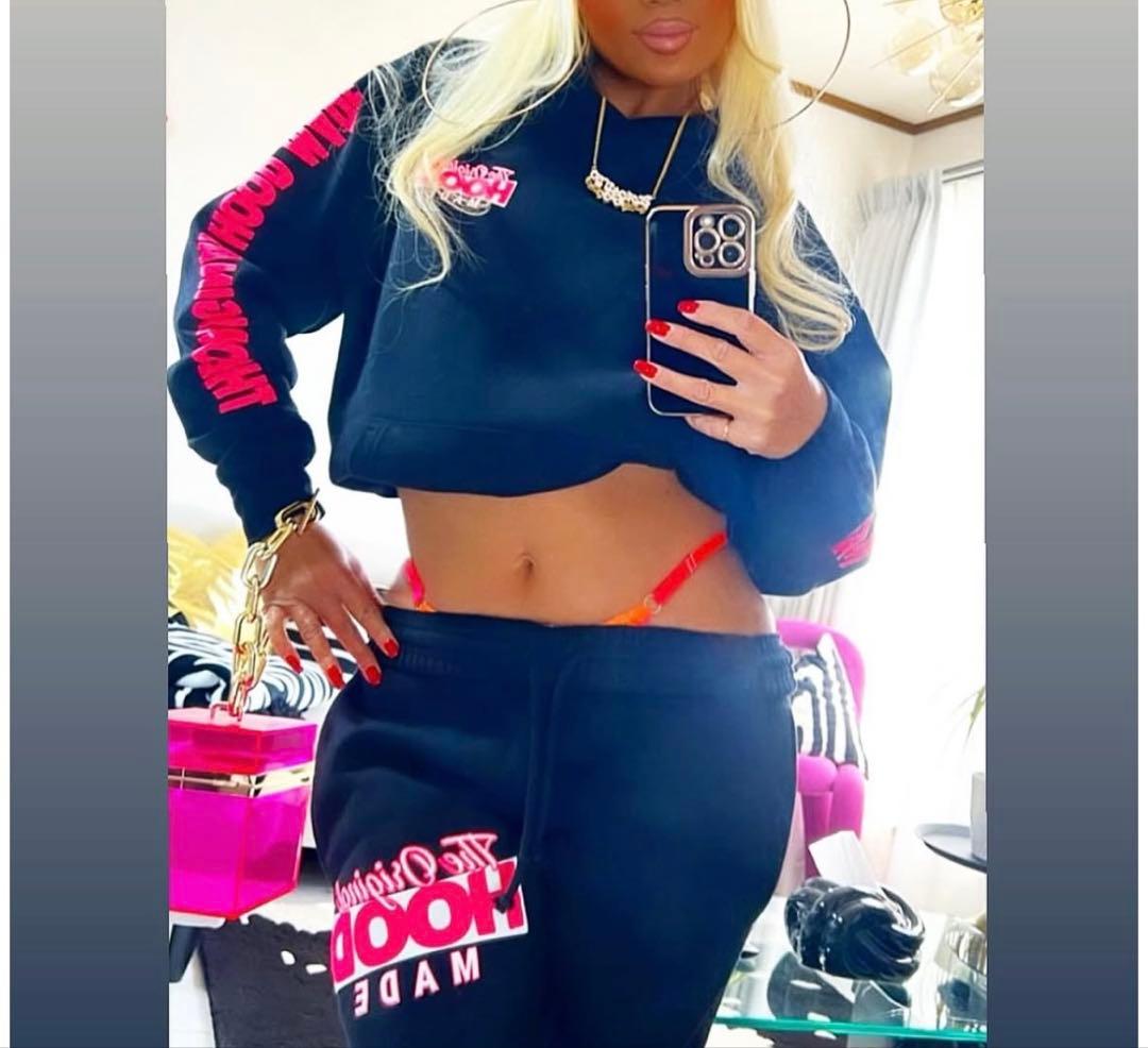 Miifashionnovaグレーフード付クロップドデニムジャケット