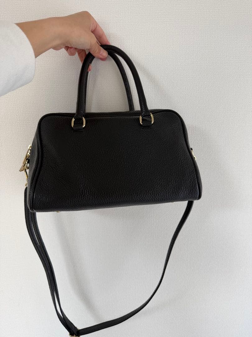 【美品・本革】AULENTTI オウレンティ 2way ボストンバッグ ブラック