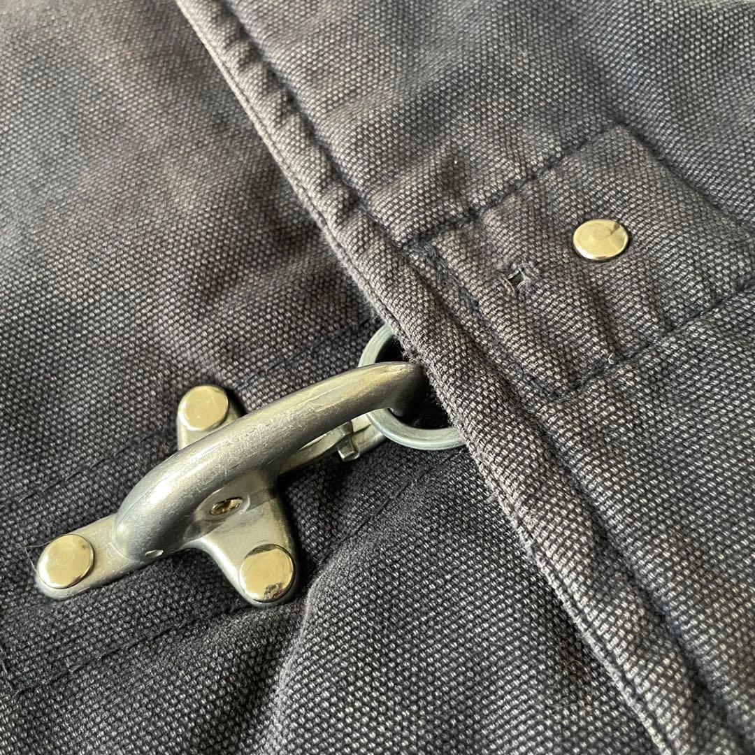 90's ヴィンテージ ダック ファイヤーマンジャケット 短丈 茄子紺 L