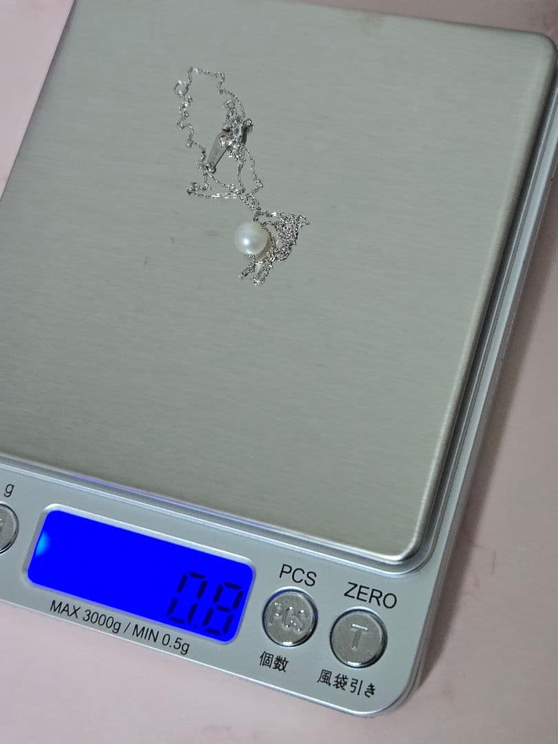 美品✨　組曲　K10ホワイトゴールド　あこやパールネックレス