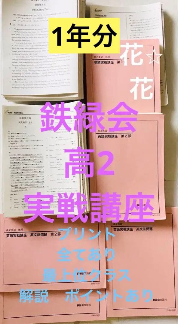鉄緑会　高2 英語　最上位クラス　テキスト　プリント抜けなし　講評　東大