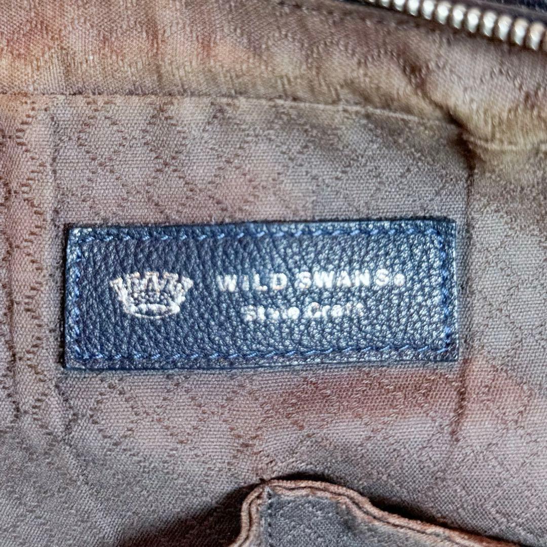 WILD SWANS ワイルドスワンズ ランスロット ブリーフケース 黒 シボ革