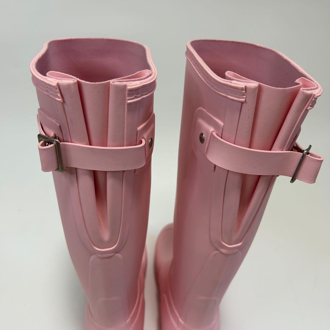 【極美品】HUNTER 長靴 レインブーツ ピンク 24㎝