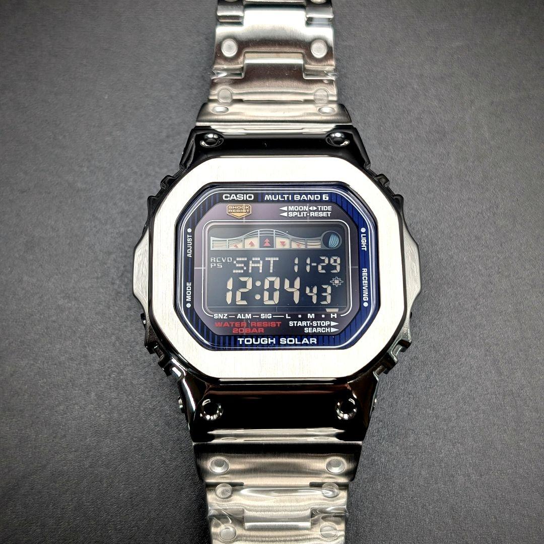 美品 G-SHOCK GWX5600C 電波ソーラー タイドグラフ フルメタル
