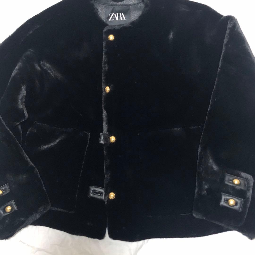 【ZARA美品L】フェイクファージャケット　値下げ不可