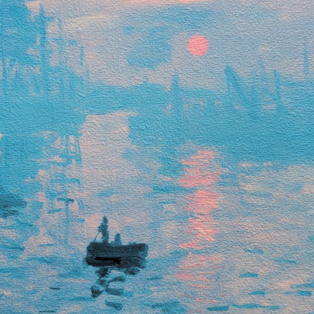 モネ　日の出の模写