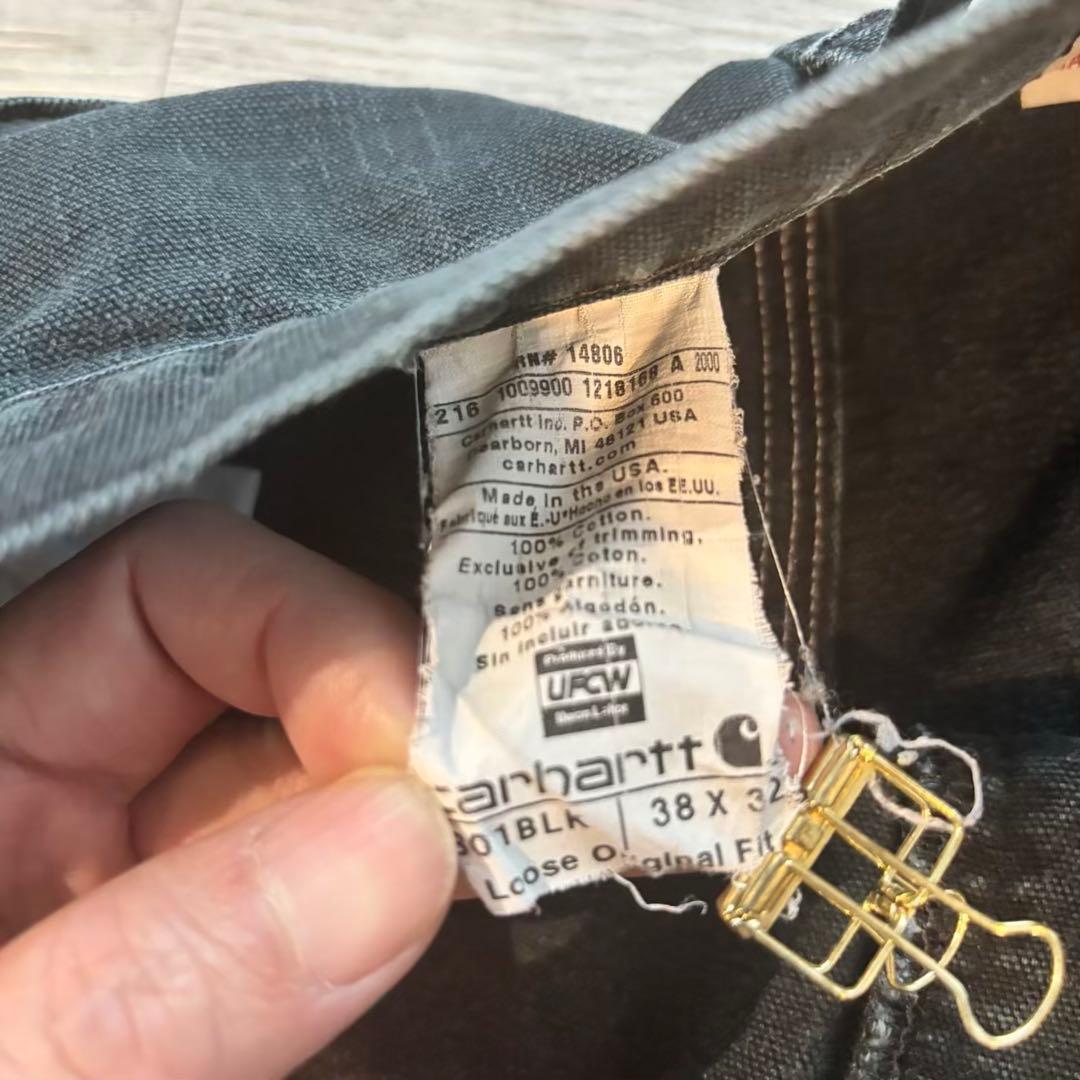 Carhartt B01USA製ダブルニーブラック良フェード ヘルメット#529