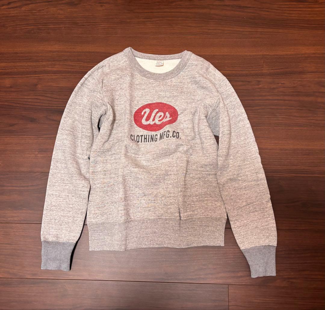 UESロゴ プリントスウェット杢グレーSIZE 1
